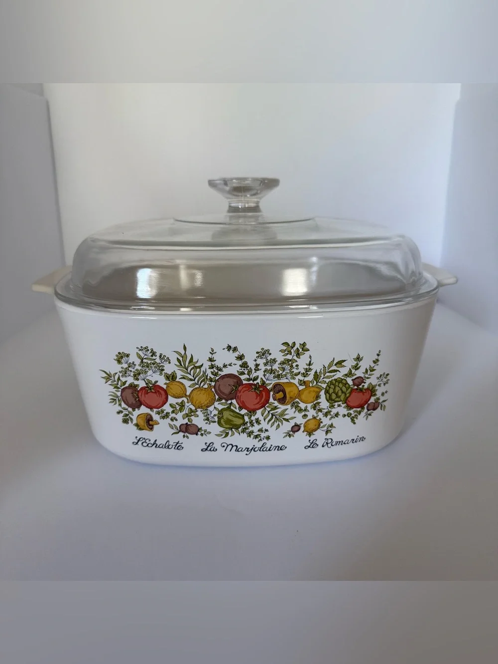 Corning Ware Spice of Life 5-Quart Casserole A-5-B with Pyrex Lid A-12-C 1980s